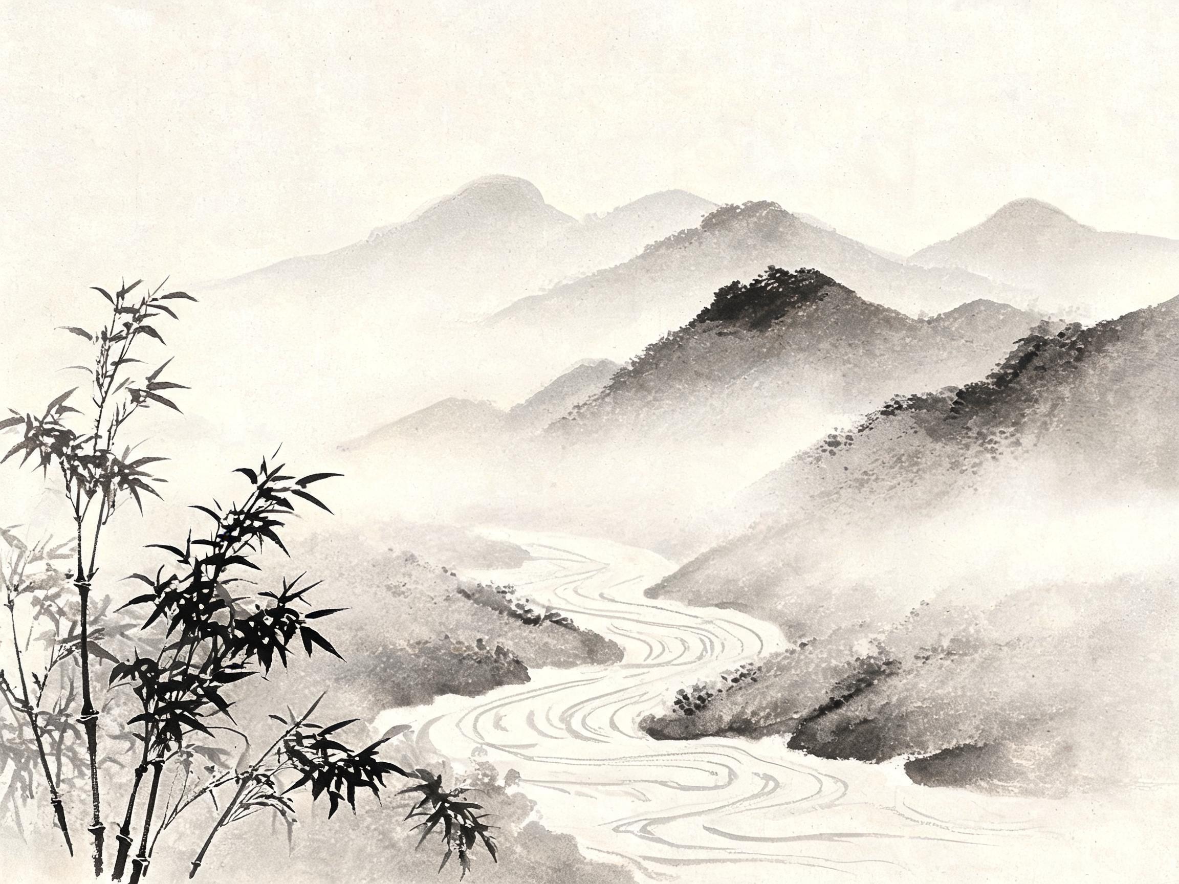 水墨国风画风示例