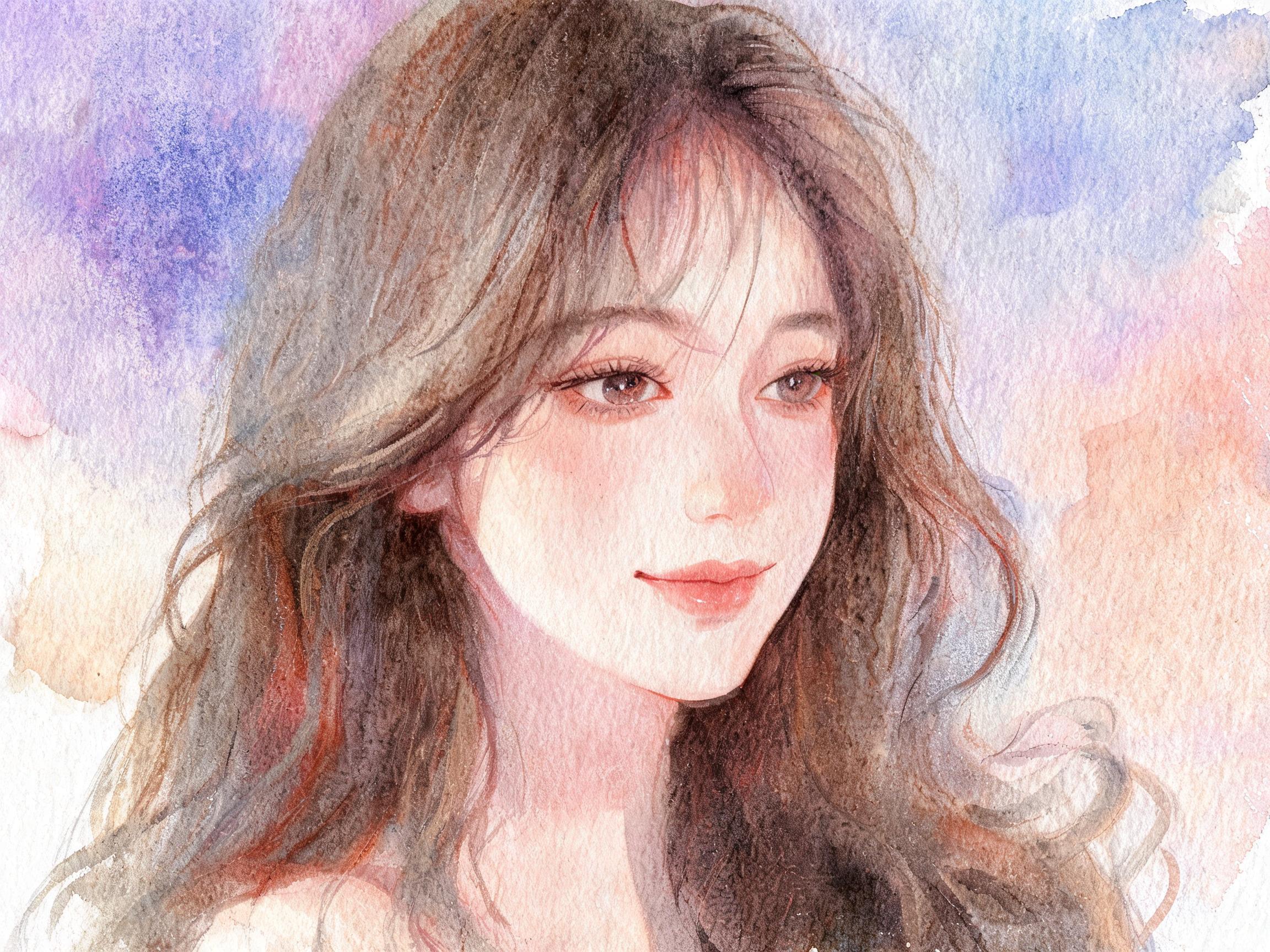 水彩素描画风示例